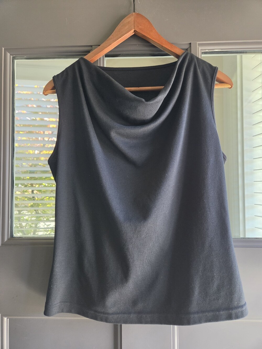 Weekenders Vintage Black Cowl Neck Tank Top Sleeveless